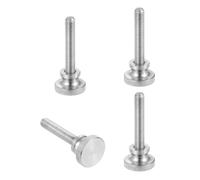 sourcing map M8x45mm Knurled Thumb Screws, 304 Stainless Steel Diamond Head Thumb Screws Metric Knurled Head Bolts with Shoulder Grip Knobs Hand Tighten Thread Fasteners, 24mm Dia. 4 Pcs