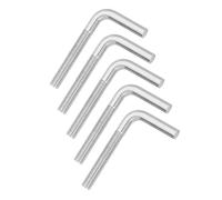 sourcing map M8x60mm 7/L-Shaped Right Angle Bolt Screw, 304 Stainless Steel L Shape Foundation Bolt Long Square Bend Screw, 5 Pcs
