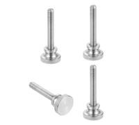 sourcing map M8x60mm Knurled Thumb Screws 304 Stainless Steel 24mm D 4 Pcs | Diamond Head Thumb Screws,Metric Knurled Head Bolts,with Shoulder Grip Knobs,Hand Tighten Thread Fasteners