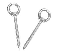 sourcing map M8x80mm Eye Hooks 4.6x1.3x1.3 Inch 304 Stainless Steel Eye Bolts Hammock Hooks for Screw Eyes Hanging Swing, Yoga Hammock Stand, Pack of 2