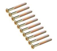 sourcing map M8x80mm Furniture Screw Hex Socket Machine Screws Zinc Plated Fasteners Bolts Half Thread Carbon Steel 10Pcs