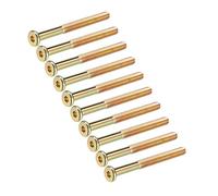 sourcing map M8x85mm Furniture Screw Hex Socket Machine Screws Zinc Plated Fasteners Bolts Half Thread Carbon Steel 10Pcs