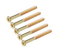 sourcing map M8x85mm Furniture Screw Hex Socket Machine Screws Zinc Plated Fasteners Bolts Half Thread Carbon Steel 5Pcs