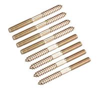 sourcing map M8x90mm Hanger Bolts, 8pcs Double Head Thread Dowel Screws for Wood Furniture