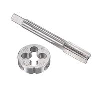 sourcing map M9 x 0.75mm Metric Tap and Die Set, Machine Thread Screw Tap with Round Threading Die, Tap & Die Kit for Nut Screw Bolt Thread Repair