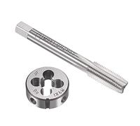 sourcing map M9 x 1mm Metric Tap and Die Set, Machine Thread Screw Tap with Round Threading Die, Tap & Die Kit for Nut Screw Bolt Thread Repair
