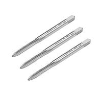 sourcing map Machine Tap #6-32 UNC Thread 2B Class 3 Flutes High Speed Steel Screw Threading Tap Tapping Tool 3pcs
