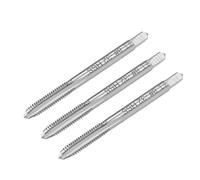 sourcing map Machine Tap #8-32 UNC Thread 2B Class 3 Flutes High Speed Steel Screw Threading Tap Tapping Tool 3pcs