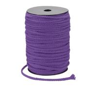 sourcing map Macrame Cord 5mm x 90m Handmade Natural Cotton Rope, 8 Strand Twisted Braided Rope Cord for Plant Hanger Wall Hanging Dream Catcher Crafts Home Decoration, Dark Purple