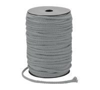 sourcing map Macrame Cord 5mm x 90m Handmade Natural Cotton Rope, 8 Strand Twisted Braided Rope Cord for Plant Hanger Wall Hanging Dream Catcher Crafts Home Decoration, Dark Gray