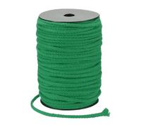 sourcing map Macrame Cord 5mm x 90m Handmade Natural Cotton Rope, 8 Strand Twisted Braided Rope Cord for Plant Hanger Wall Hanging Dream Catcher Crafts Home Decoration, Light Green