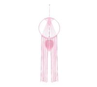 sourcing map Macrame Dream Catchers, Pink Handmade Leaf Design Woven Cotton Dream Catcher Wall Hanging for Home Bedroom Decoration Ornament Craft Gift