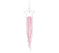 sourcing map Macrame Dream Catchers, Pink Handmade Star Design Woven Cotton Dream Catcher Wall Hanging for Home Bedroom Decoration Ornament Craft Gift