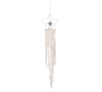 sourcing map Macrame Dream Catchers, White Handmade Star Design Woven Cotton Dream Catcher Wall Hanging for Home Bedroom Decoration Ornament Craft Gift
