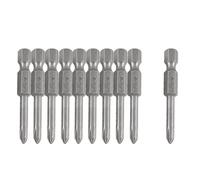 sourcing map Magnetic 4mm PH1 Phillips Cross Head Screwdriver Bits 50mm Long 10 Pcs