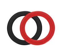 sourcing map Magnetic Adapter Ring, 2Pcs Magnetic Sticker Ring ABS Universal Magnet Wireless Charging Conversion Kit for Mobile Phone Case Wireless Charger, Black, Red