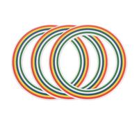 sourcing map Magnetic Adapter Ring, 3Pcs Magnetic Sticker Ring ABS Universal Magnet Wireless Charging Conversion Kit for Mobile Phone Case Wireless Charger, Rainbow
