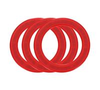 sourcing map Magnetic Adapter Ring, 3Pcs Magnetic Sticker Ring ABS Universal Magnet Wireless Charging Conversion Kit for Mobile Phone Case Wireless Charger, Red