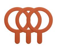 sourcing map Magnetic Adapter Ring, 3Pcs Magnetic Sticker Ring Leather Universal Magnet Wireless Charging Conversion Kit for Mobile Phone Case Wireless Charger, Orange