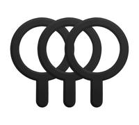 sourcing map Magnetic Adapter Ring, 3Pcs Magnetic Sticker Ring Leather Universal Magnet Wireless Charging Conversion Kit for Mobile Phone Case Wireless Charger, Black