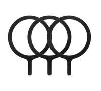sourcing map Magnetic Adapter Ring, 3Pcs Magnetic Sticker Ring Metal Universal Magnet Wireless Charging Conversion Kit for Mobile Phone Case Wireless Charger, Black