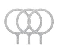 sourcing map Magnetic Adapter Ring, 3Pcs Magnetic Sticker Ring Metal Universal Magnet Wireless Charging Conversion Kit for Mobile Phone Case Wireless Charger, Flash Silver