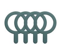 sourcing map Magnetic Adapter Ring, 4Pcs Magnetic Sticker Ring Leather Universal Magnet Wireless Charging Conversion Kit for Mobile Phone Case Wireless Charger, Green
