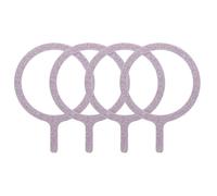 sourcing map Magnetic Adapter Ring, 4Pcs Magnetic Sticker Ring Metal Universal Magnet Wireless Charging Conversion Kit for Mobile Phone Case Wireless Charger, Flash Pink