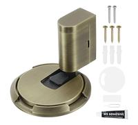 sourcing map Magnetic Door Stopper, Silent Magnetic Floor Door Stop with Adhesive, Mechanical Floor Door Stop Shock Absorbing for Bedroom Office Bathroom, Bronze
