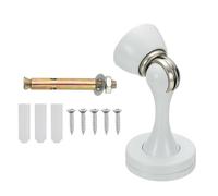 sourcing map Magnetic Door Stopper, Zinc Alloy Door Catch Holder, Doors Knob Wall Protector with Screws for Home Office Wall Floor Mounting, White