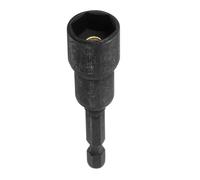 sourcing map Magnetic Nut Driver 13mm Hex Drive Socket CR-V Steel Power Screw Drill Bits Socket Wrench Tools with 1/4" Quick Change Hex Shank for Power Drills Impact Drivers, Black