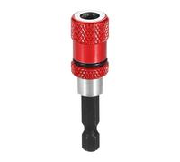 sourcing map Magnetic Screwdriver Bit Holders Set 2 Inch CR-V Steel Torsion Impact Bit Holder Kits Quick Release Extension Adapter with 1/4 Inch Hex Shank for Industry Home Auto, Red