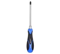 sourcing map Magnetic Screwdriver PH2 x 110mm CR-V High Torque Go-Thru Steel Blade Phillips Screwdrivers with Striking Cap for Fastening, Chiseling and Loosening
