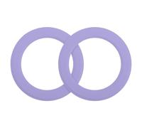 sourcing map Magnetic Sticker Ring, 2Pcs Universal Magnetic Adapter Ring Leather Magnet Wireless Charging Conversion Kit for Mobile Phone Case Wireless Charger (Purple)