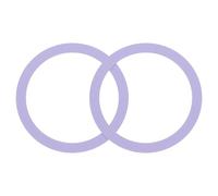 sourcing map Magnetic Sticker Ring, 2Pcs Universal Magnetic Adapter Ring Metal Magnet Wireless Charging Conversion Kit for Mobile Phone Case Wireless Charger (Light Purple)