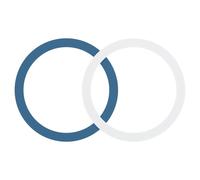 sourcing map Magnetic Sticker Ring, 2Pcs - Universal Magnetic Adapter Ring, Silicone Magnet Wireless Charging Conversion Kit for Mobile Phone Case Wireless Charger (Dark Blue+White)