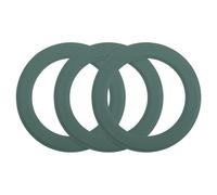 sourcing map Magnetic Sticker Ring, 3 Pcs Universal Magnetic Adapter Ring Leather Magnet Wireless Charging Conversion Kit for Mobile Phone Case Wireless Charger, Green