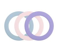 sourcing map Magnetic Sticker Ring, 3 Pcs Universal Magnetic Adapter Ring Leather Magnet Wireless Charging Conversion Kit for Mobile Phone Case Wireless Charger, Blue/Purple/Pink