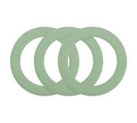 sourcing map Magnetic Sticker Ring, 3 Pcs Universal Magnetic Adapter Ring Leather Magnet Wireless Charging Conversion Kit for Mobile Phone Case Wireless Charger, Light Green