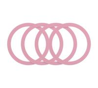 sourcing map Magnetic Sticker Ring, 4Pcs - Universal Magnetic Adapter Ring, Silicone Magnet Wireless Charging Conversion Kit for Mobile Phone Case Wireless Charger (Pink)