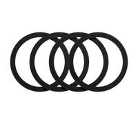 sourcing map Magnetic Sticker Ring, 4Pcs - Universal Magnetic Adapter Ring, Silicone Magnet Wireless Charging Conversion Kit for Mobile Phone Case Wireless Charger (Black)