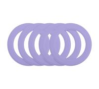 sourcing map Magnetic Sticker Ring, 5Pcs Universal Magnetic Adapter Ring Leather Magnet Wireless Charging Conversion Kit for Mobile Phone Case Wireless Charger (Purple)