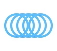 sourcing map Magnetic Sticker Ring, 5Pcs - Universal Magnetic Adapter Ring, Silicone Magnet Wireless Charging Conversion Kit for Mobile Phone Case Wireless Charger (Sky Blue)