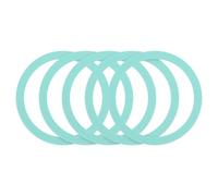 sourcing map Magnetic Sticker Ring, 5Pcs - Universal Magnetic Adapter Ring, Silicone Magnet Wireless Charging Conversion Kit for Mobile Phone Case Wireless Charger (Cyan)