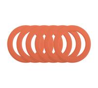 sourcing map Magnetic Sticker Ring, 6 Pcs Universal Magnetic Adapter Ring Leather Magnet Wireless Charging Conversion Kit for Mobile Phone Case Wireless Charger, Orange