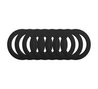 sourcing map Magnetic Sticker Ring, 8 Pcs Universal Magnetic Adapter Ring Leather Magnet Wireless Charging Conversion Kit for Mobile Phone Case Wireless Charger, Black