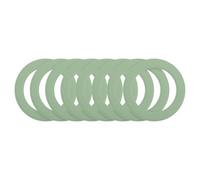 sourcing map Magnetic Sticker Ring, 8 Pcs Universal Magnetic Adapter Ring Leather Magnet Wireless Charging Conversion Kit for Mobile Phone Case Wireless Charger, Light Green