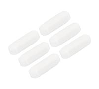 sourcing map Magnetic Stirrer Mixer Stir Bar Rod 10mm/0.39" Cylinder Shape PTFE Coating Magnet White for Laboratory 6Pcs
