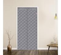 sourcing map Magnetic Thermal Insulated Door Curtain, Fits 27.5" x 79" Door Durable Oxford Weatherproof Door Blanket to Keep Warm in Winter and Cool in Summer, Gray