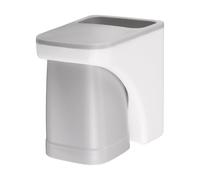 sourcing map Magnetic Toothbrush Holder with 2.4 Inch Dia Cup, Toothpaste Organizer and Toothbrush Holder Two-in-One Wall-Mounted Toothbrush Stand for Home Bathrooms Family, Grey